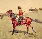 Frederic Remington Famous Paintings - Hussar Russian Guard Corps